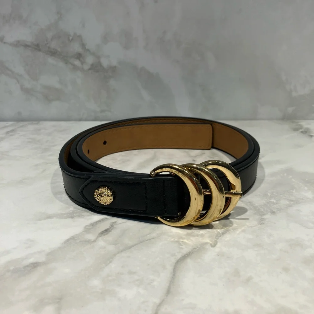 Anne Klein Black and‎ Gold Belt Timeless Accessory
